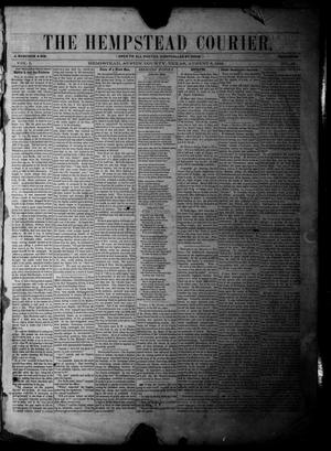 Primary view of object titled 'The Hempstead Courier (Hempstead, Tex.), Vol. 1, No. 10, Ed. 1 Saturday, August 6, 1859'.
