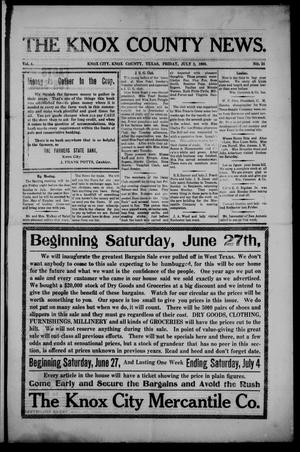 The Knox County News (Knox City, Tex.), Vol. 4, No. 24, Ed. 1 Friday, July 3, 1908
