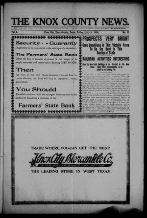 The Knox County News (Knox City, Tex.), Vol. 5, No. 25, Ed. 1 Friday, July 9, 1909