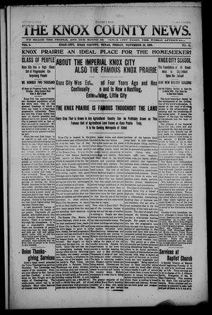 The Knox County News (Knox City, Tex.), Vol. 5, No. 45, Ed. 1 Friday, November 26, 1909