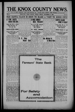 The Knox County News (Knox City, Tex.), Vol. 5, No. 48, Ed. 1 Friday, December 17, 1909