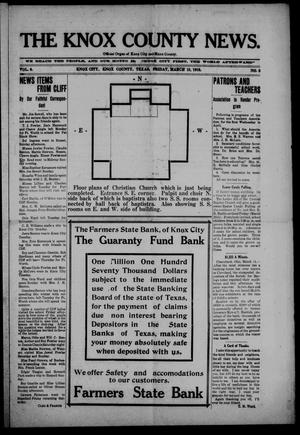 The Knox County News (Knox City, Tex.), Vol. 6, No. 8, Ed. 1 Friday, March 18, 1910