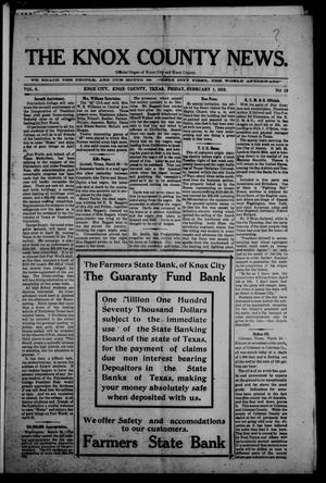 The Knox County News (Knox City, Tex.), Vol. 6, No. 10, Ed. 1 Friday, April 1, 1910