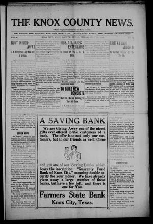 The Knox County News (Knox City, Tex.), Vol. 6, No. 34, Ed. 1 Friday, September 23, 1910