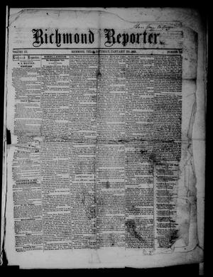 Richmond Reporter. (Richmond, Tex.), Vol. 3, No. 33, Ed. 1 Saturday, January 29, 1859