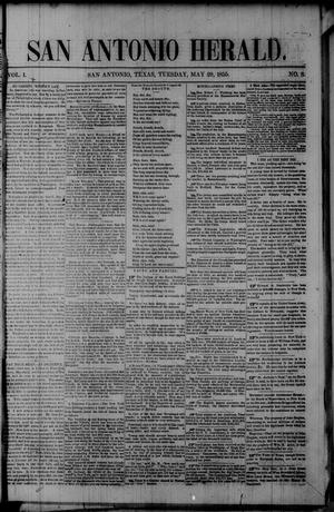 San Antonio Herald. (San Antonio, Tex.), Vol. 1, No. 8, Ed. 1 Tuesday, May 29, 1855