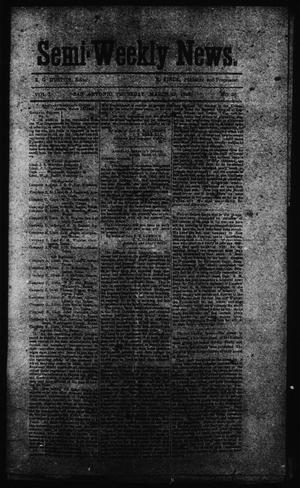Semi-Weekly News. (San Antonio, Tex.), Vol. 1, No. 38, Ed. 1 Thursday, March 27, 1862