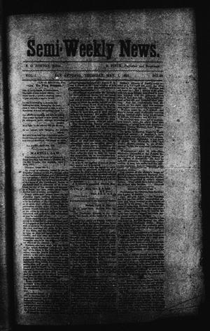 Semi-Weekly News. (San Antonio, Tex.), Vol. 1, No. 48, Ed. 1 Thursday, May 1, 1862