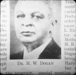 Primary view of object titled '[Portrait of Dr. M. W. Dogan]'.