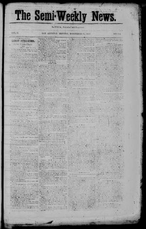 The Semi-Weekly News. (San Antonio, Tex.), Vol. 2, No. 104, Ed. 1 Monday, November 17, 1862