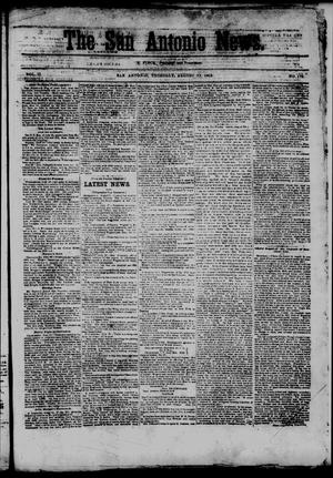 The San Antonio News. (San Antonio, Tex.), Vol. 2, No. 178, Ed. 1 Thursday, August 13, 1863