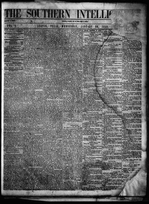 Primary view of The Southern Intelligencer. (Austin, Tex.), Vol. 2, No. 22, Ed. 1 Wednesday, January 20, 1858