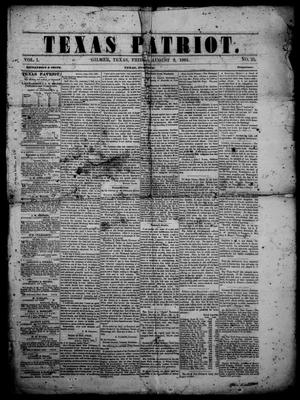 Primary view of object titled 'Texas Patriot. (Gilmer, Tex.), Vol. 1, No. 25, Ed. 1 Friday, August 2, 1861'.