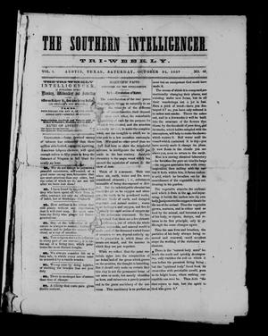 The Southern Intelligencer. Tri-Weekly. (Austin, Tex.), Vol. 1, No. 65, Ed. 1 Saturday, October 31, 1857