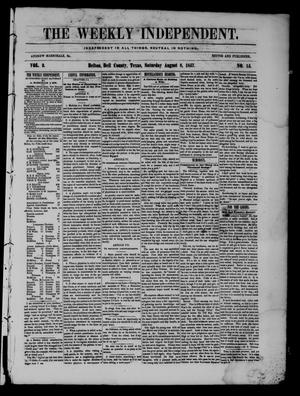 The Weekly Independent. (Belton, Tex.), Vol. 2, No. 15, Ed. 1 Saturday, August 8, 1857