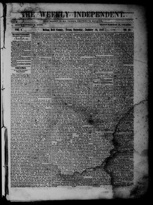 The Weekly Independent. (Belton, Tex.), Vol. 2, No. 37, Ed. 1 Saturday, January 16, 1858