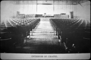 Primary view of object titled '[Bishop College Chapel Interior]'.