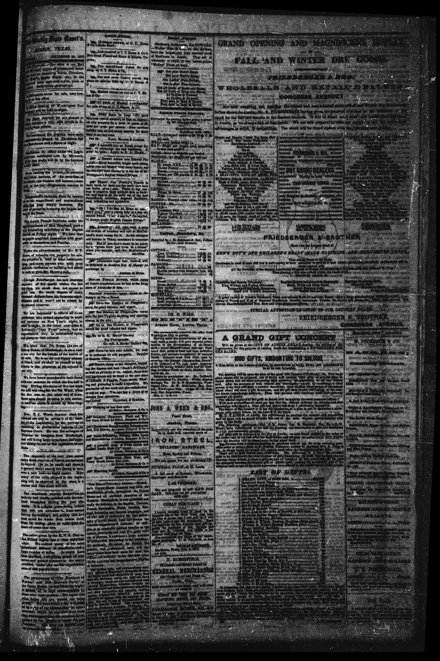 Tri-Weekly State Gazette. (Austin, Tex.), Vol. 6, No. 8, Ed. 1 Monday, December 30, 1872
                                                
                                                    [Sequence #]: 3 of 4
                                                