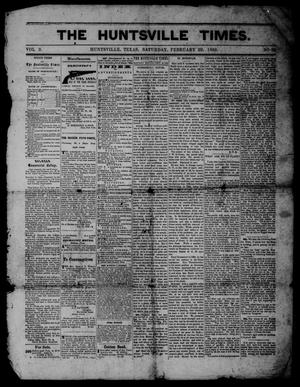 The Huntsville Times (Huntsville, Tex.), Vol. 2, No. 29, Ed. 1 Saturday, February 29, 1868