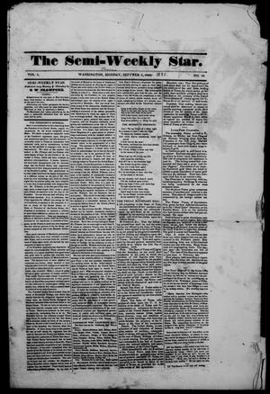 The Semi-Weekly Star. (Washington, Tex.), Vol. 1, No. 39, Ed. 1 Monday, September 9, 1850