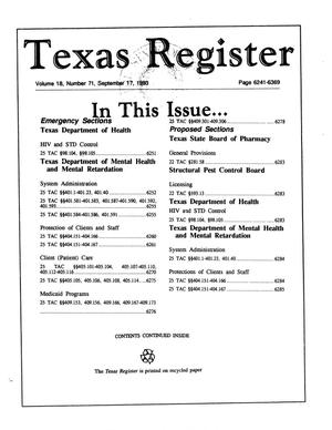 Texas Register, Volume 18, Number 71, Pages 6241-6369, September 17, 1993