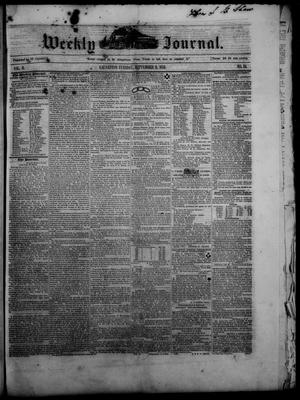 Primary view of object titled 'Weekly Journal. (Galveston, Tex.), Vol. 2, No. 34, Ed. 1 Tuesday, September 2, 1851'.