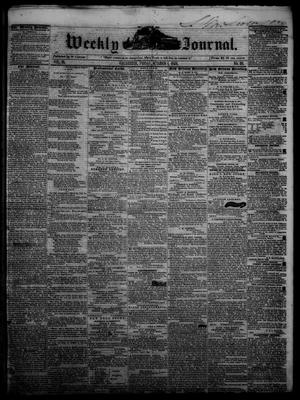 Weekly Journal. (Galveston, Tex.), Vol. 3, No. 28, Ed. 1 Friday, October 1, 1852