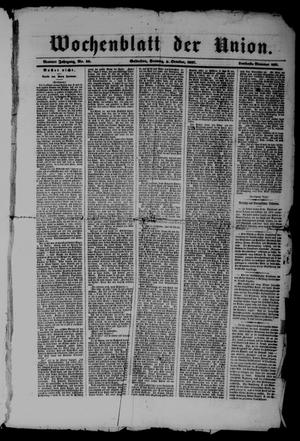 Wochenblatt der Union (Galveston, Tex.), Vol. 9, No. 50, Ed. 1 Sunday, October 6, 1867