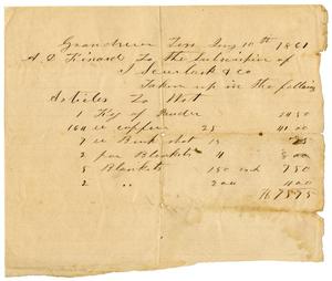 Primary view of object titled '[Subscription Receipt, July 10, 1861]'.