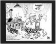 Primary view of [Political Cartoon by Harold Maples featurning Jim Wright and Ronald Regan #2]