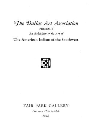 An Exhibition of the Art of the American Indians of the Southwest