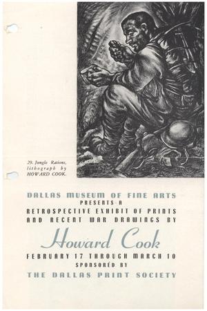 Retrospective Exhibit of Prints and Recent War Drawings by Howard Cook