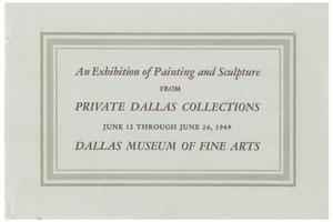 An Exhibition of Painting and Sculpture from Private Dallas Collections