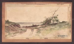 Primary view of object titled 'Watercolor Painting of an Oceanside scene'.