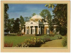 Primary view of object titled 'Print of Monticello, Thomas Jefferson's home in Virginia'.