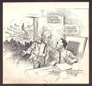Political Cartoon of Sam Rayburn by C.K. Berryman
