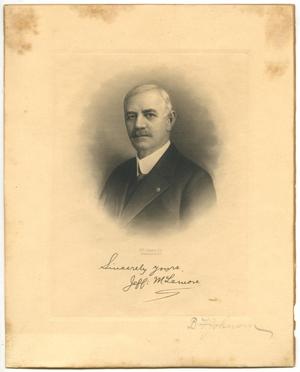 Primary view of object titled 'Autographed Print of Atkins Jefferson (Jeff) McLemore'.