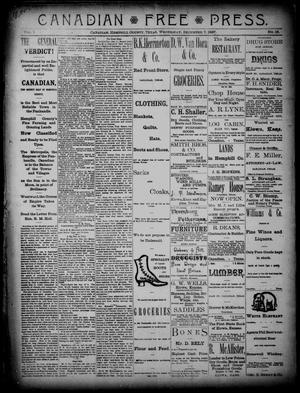 Canadian Free Press. (Canadian, Tex.), Vol. 1, No. 16, Ed. 1 Wednesday, December 7, 1887