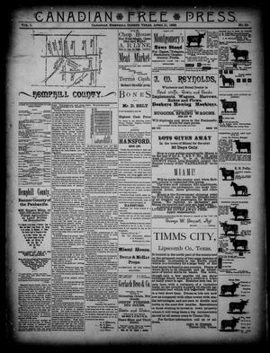 Canadian Free Press. (Canadian, Tex.), Vol. 1, No. 36, Ed. 2 Wednesday, April 11, 1888