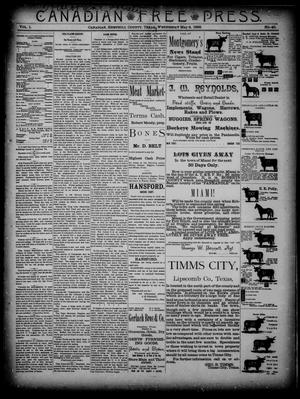 Canadian Free Press. (Canadian, Tex.), Vol. 1, No. 40, Ed. 1 Wednesday, May 9, 1888