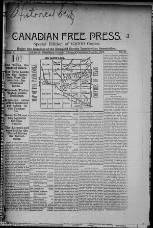 Canadian Free Press. (Canadian, Tex.), Vol. 1, No. 47, Ed. 1 Wednesday, June 27, 1888