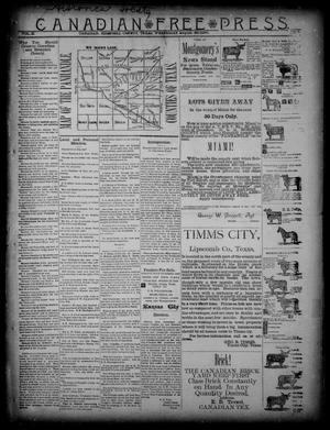 Canadian Free Press. (Canadian, Tex.), Vol. 2, No. 5, Ed. 1 Wednesday, August 29, 1888