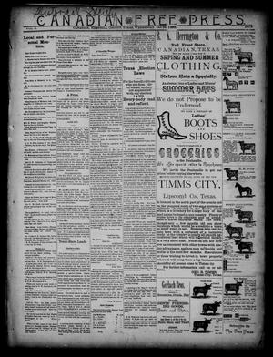 Canadian Free Press. (Canadian, Tex.), Vol. 2, No. 13, Ed. 1 Wednesday, October 24, 1888
