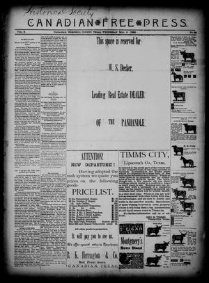 Canadian Free Press. (Canadian, Tex.), Vol. 2, No. 32, Ed. 1 Wednesday, March 6, 1889