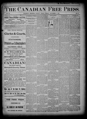 Primary view of object titled 'The Canadian Free Press. (Canadian, Tex.), Vol. 3, No. 15, Ed. 1 Friday, November 8, 1889'.