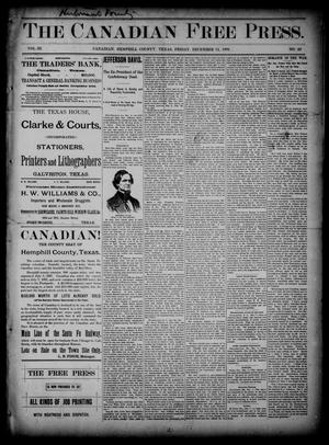 Primary view of object titled 'The Canadian Free Press. (Canadian, Tex.), Vol. 3, No. 20, Ed. 1 Friday, December 13, 1889'.