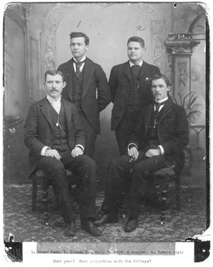 [Four male students, c. 1890]