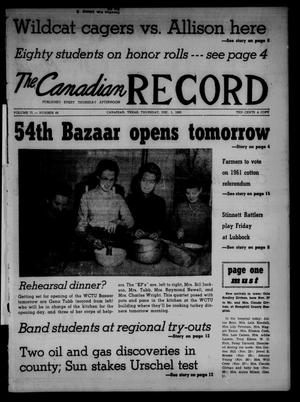 The Canadian Record (Canadian, Tex.), Vol. 71, No. 48, Ed. 1 Thursday, December 1, 1960