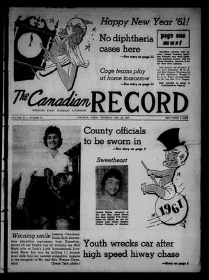 Primary view of object titled 'The Canadian Record (Canadian, Tex.), Vol. 71, No. 52, Ed. 1 Thursday, December 29, 1960'.