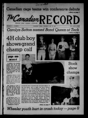 Primary view of object titled 'The Canadian Record (Canadian, Tex.), Vol. 73, No. 3, Ed. 1 Thursday, January 18, 1962'.